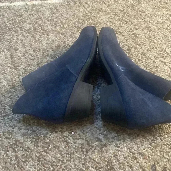 Me Too Navy Blue Suede Leather Heeled Ankle Boot size 9m - Picture 10 of 11